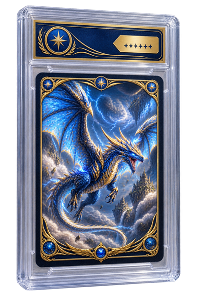 Original fantasy trading card inside a clear graded slab