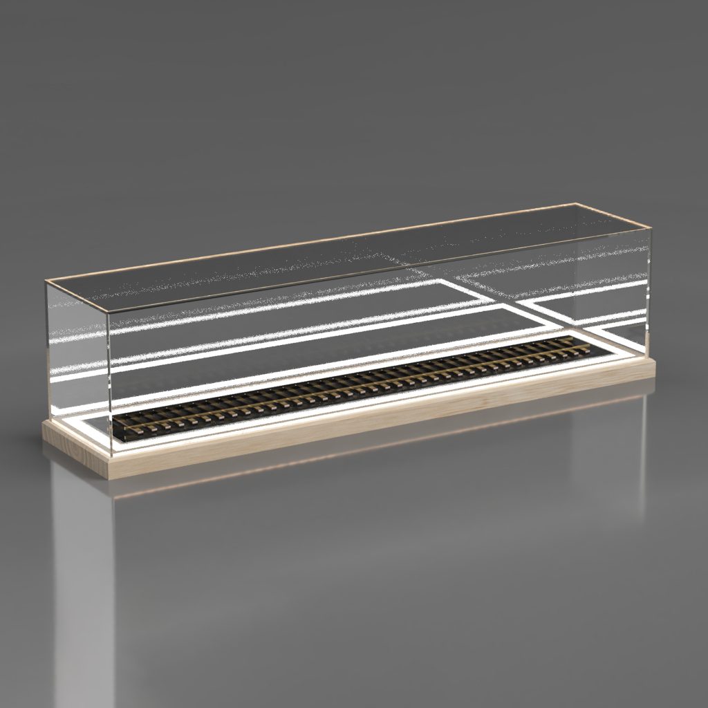 O Gauge Model Display Case - Illuminated